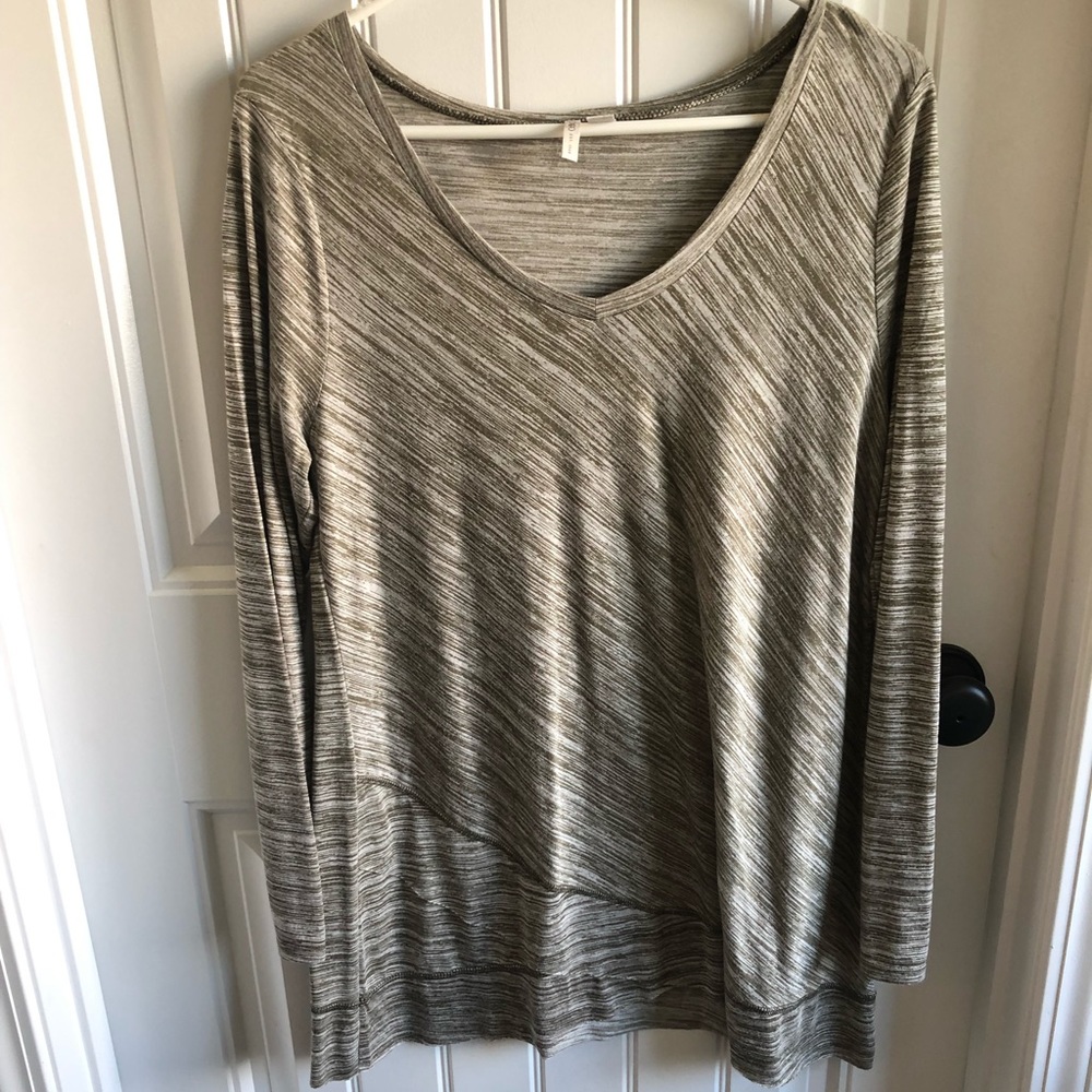 Cato Large Olive/Cream Tunic